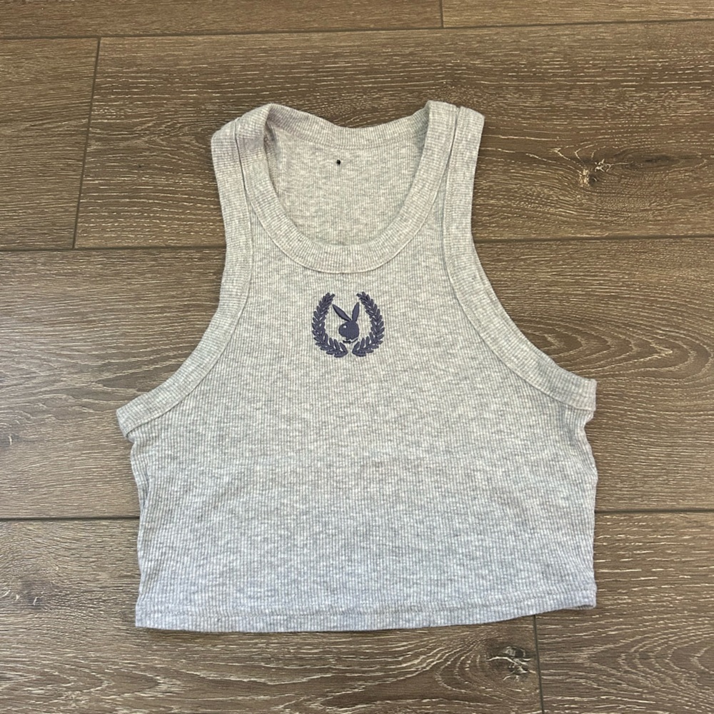 Playboy Tank Top with Embroider